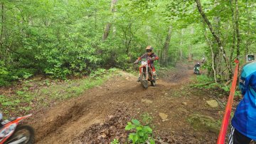  This dude's sending it through the woods, roosted and ready...