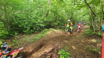  This dude's sending it through the woods, roosted and ready...