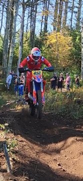  #452 sending it through the rutted line, full tuck for that...