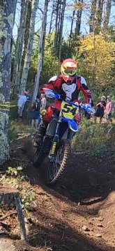  #54 sending it through the rutted line, wide open and fully...