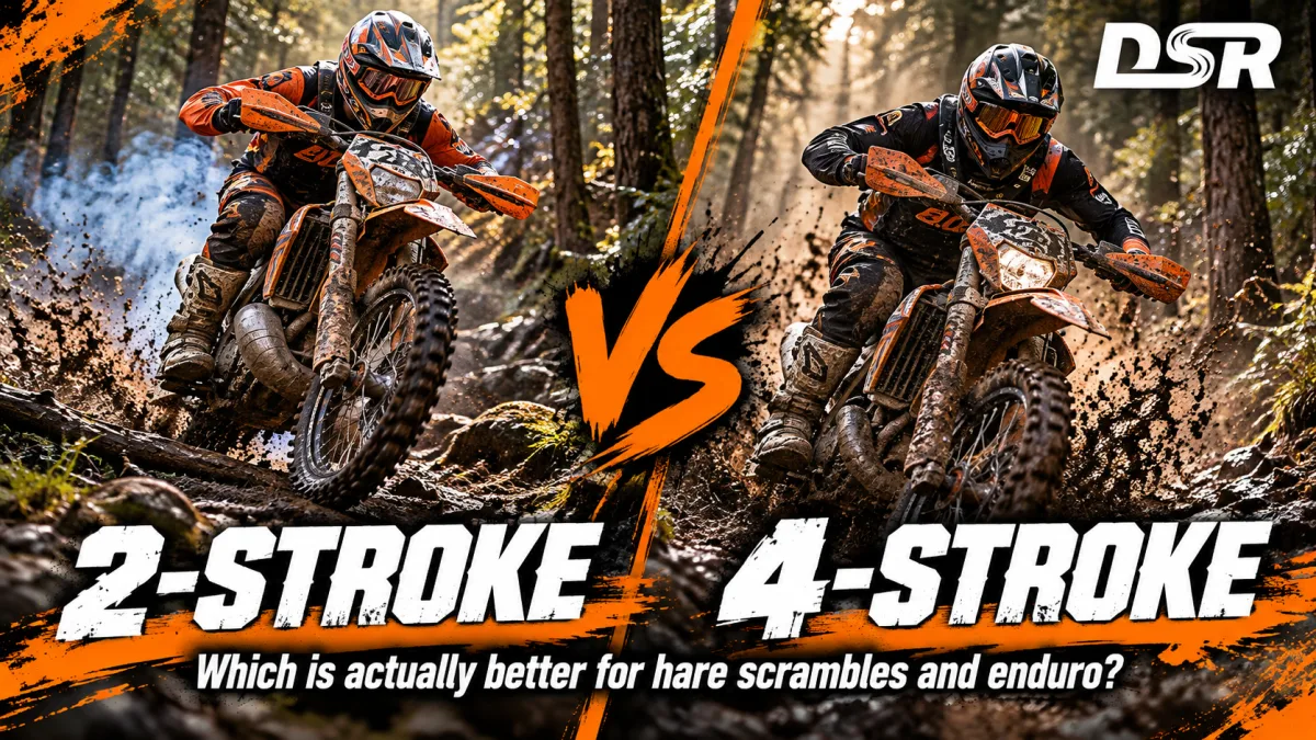 2-Stroke vs 4-Stroke: Which is actually better for hare scrambles and enduro?